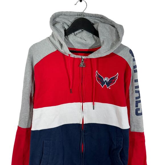 Starter NHL Washington Capitols Full Zip Hoodie - Picture 2 of 7